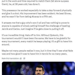 开云平台-西媒主编发文：德约科维奇让质疑他的人闭上了嘴